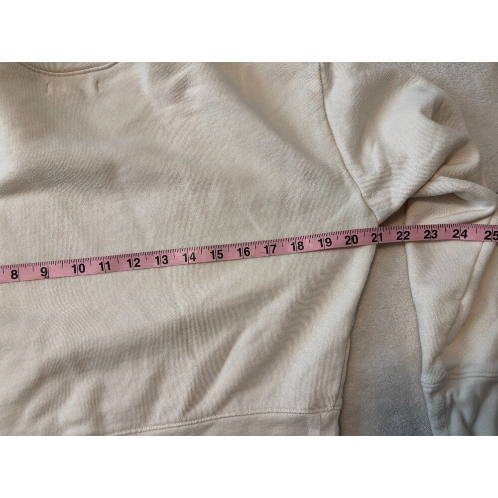 Madewell Womens Crewneck Rainbow Inset Crop Sweatshirt Cream Medium - Picture 5 of 6